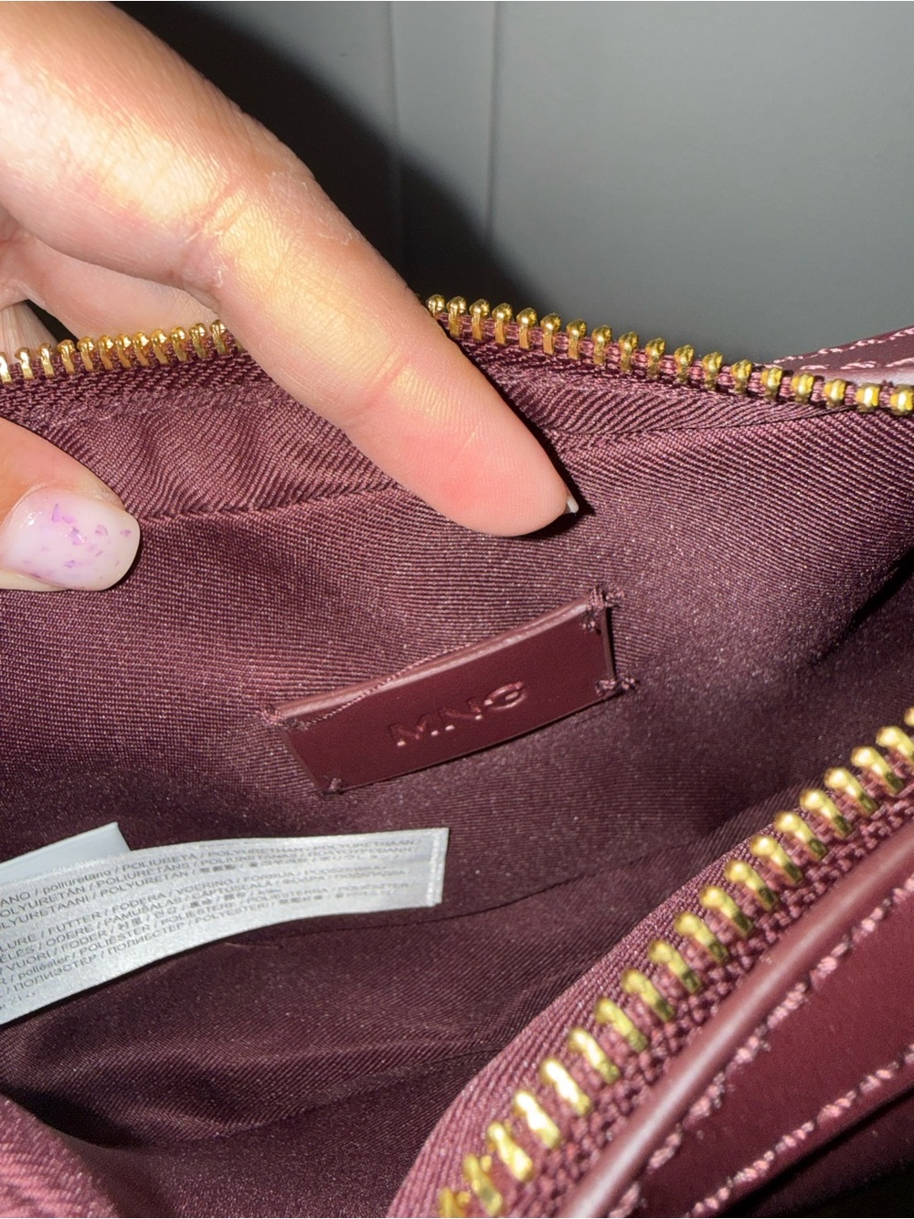 Mango Burgundy Purse - Picture 3 of 4